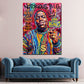 Quadro Biggie rapper Pop Art Graffiti in soggiorno