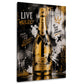 Bottiglia di champagne con motivazione Live boldly quadro