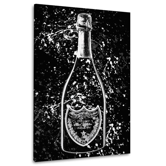 Quadro moderno bottiglia arte Pop Art Champagner