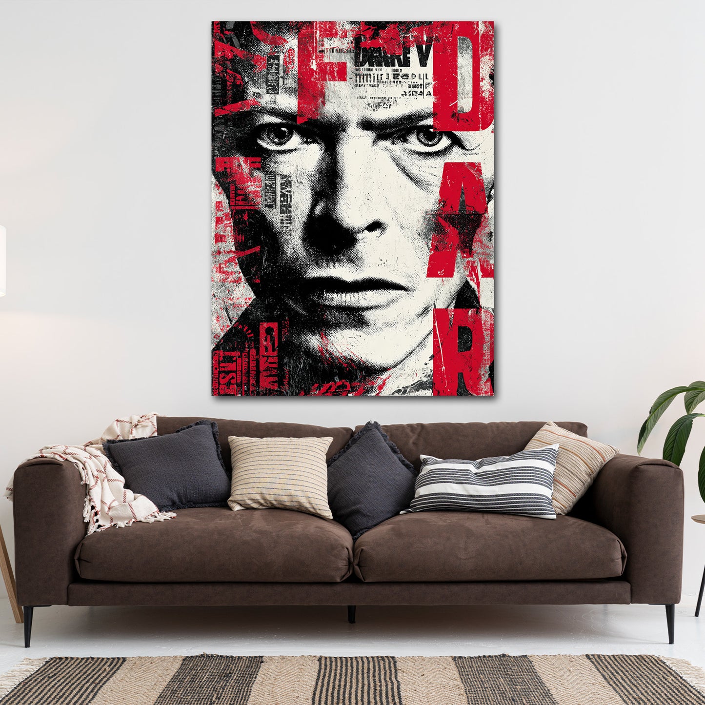 Bowie ritratto intenso in bianco e nero quadro