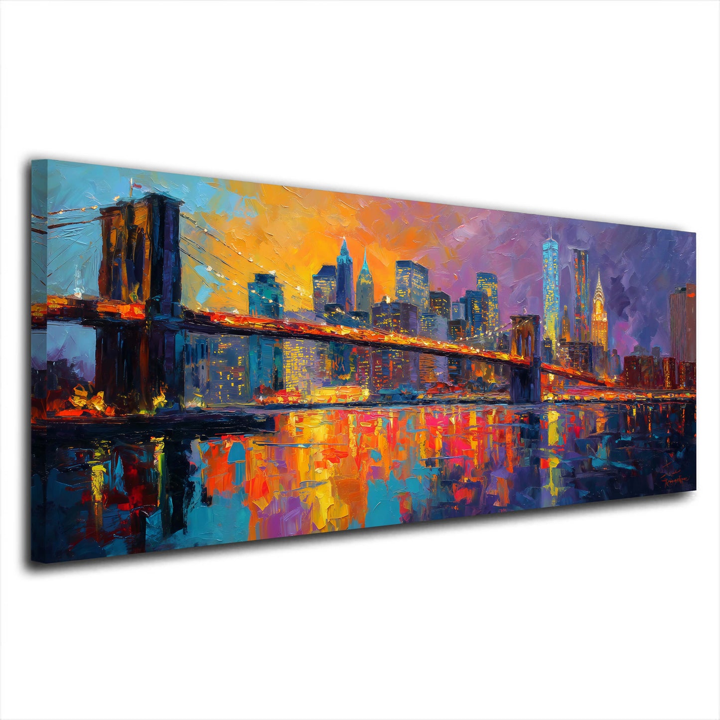 Brooklyn Bridge atmosfera serale panorama quadro