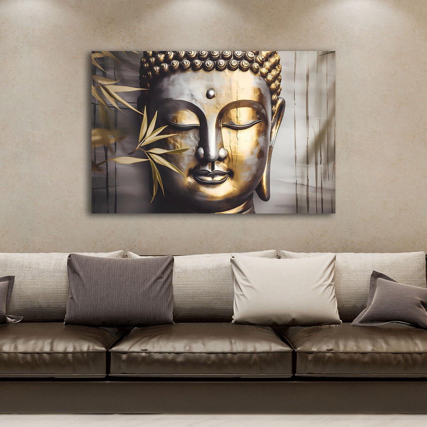 Buddha dorato arte zen meditazione quadro