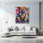 Bulldog con cappellino Chill e occhiali da sole graffiti quadro
