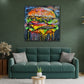 Burger graffiti Pop Art con effetto visivo unico quadro