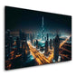 Burj Khalifa a Dubai lo skyline illuminato della città quadro