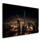 Burj Khalifa a Dubai luci notturne dello skyline panoramico quadro