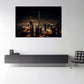 Burj Khalifa a Dubai luci notturne dello skyline panoramico quadro