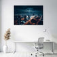 Burj Khalifa Dubai le luci notturne dello skyline quadro