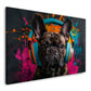 Cane headphones street art in stile contemporaneo quadro