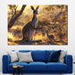 Canguro con cucciolo paesaggio australiano natura quadro