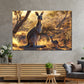 Canguro con cucciolo paesaggio australiano natura quadro