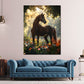 Cavallo elegante luce del mattino natura quadro