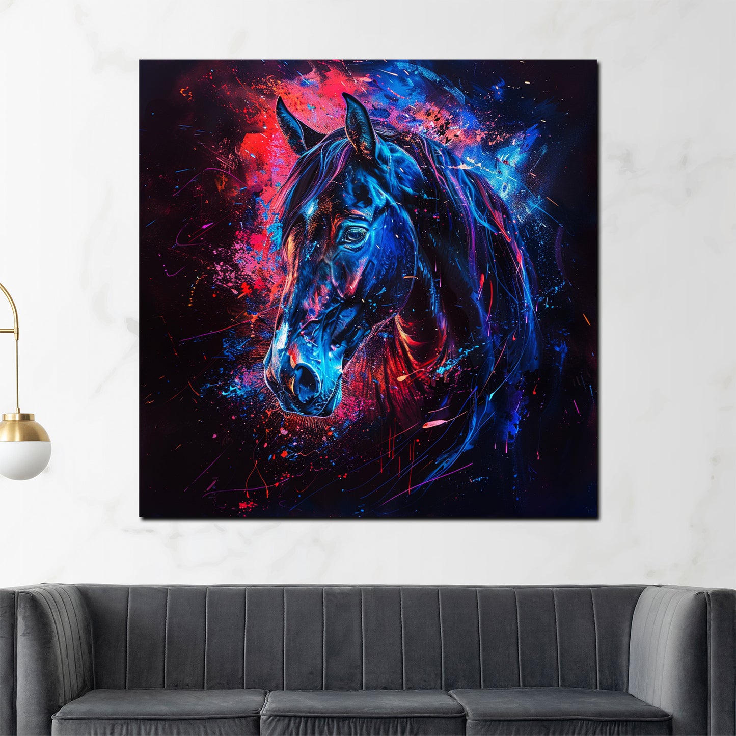 Cavallo Pop Art ritratto animale elegante quadro