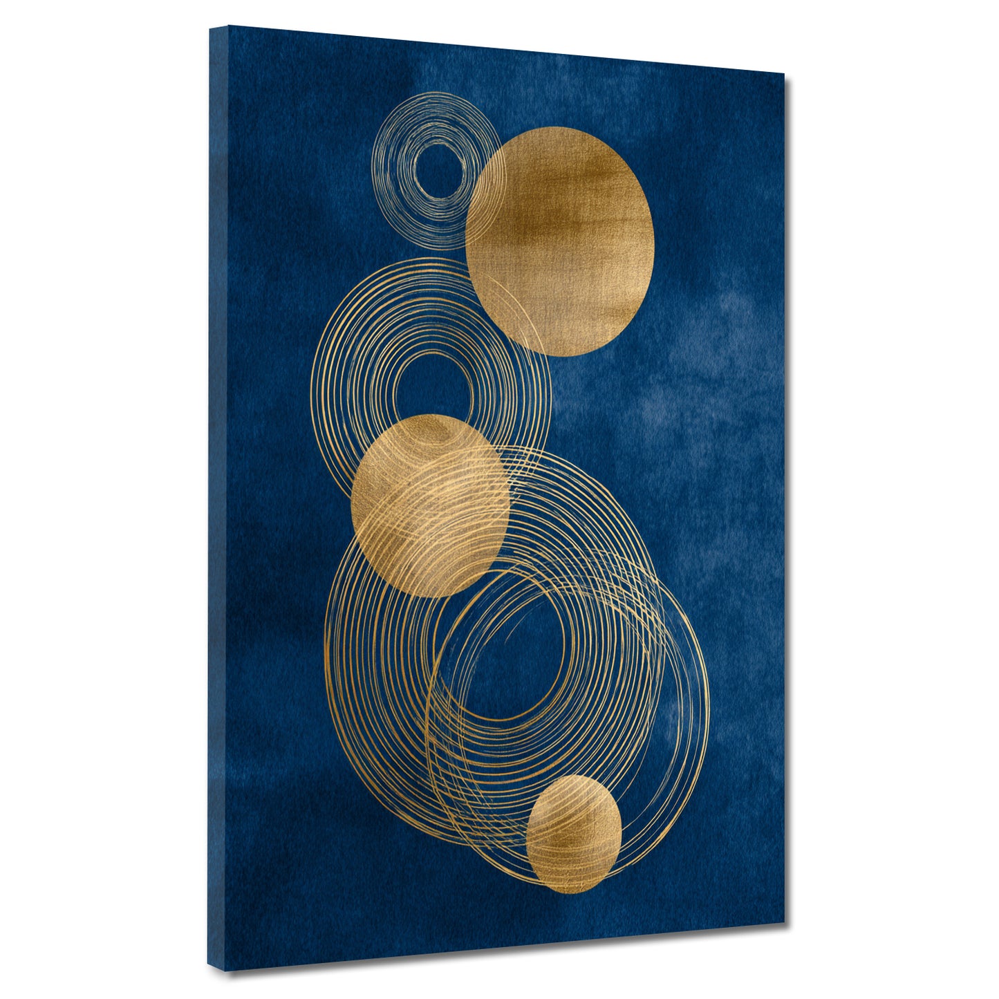 Cerchi dorati arte minimalismo geometria quadro