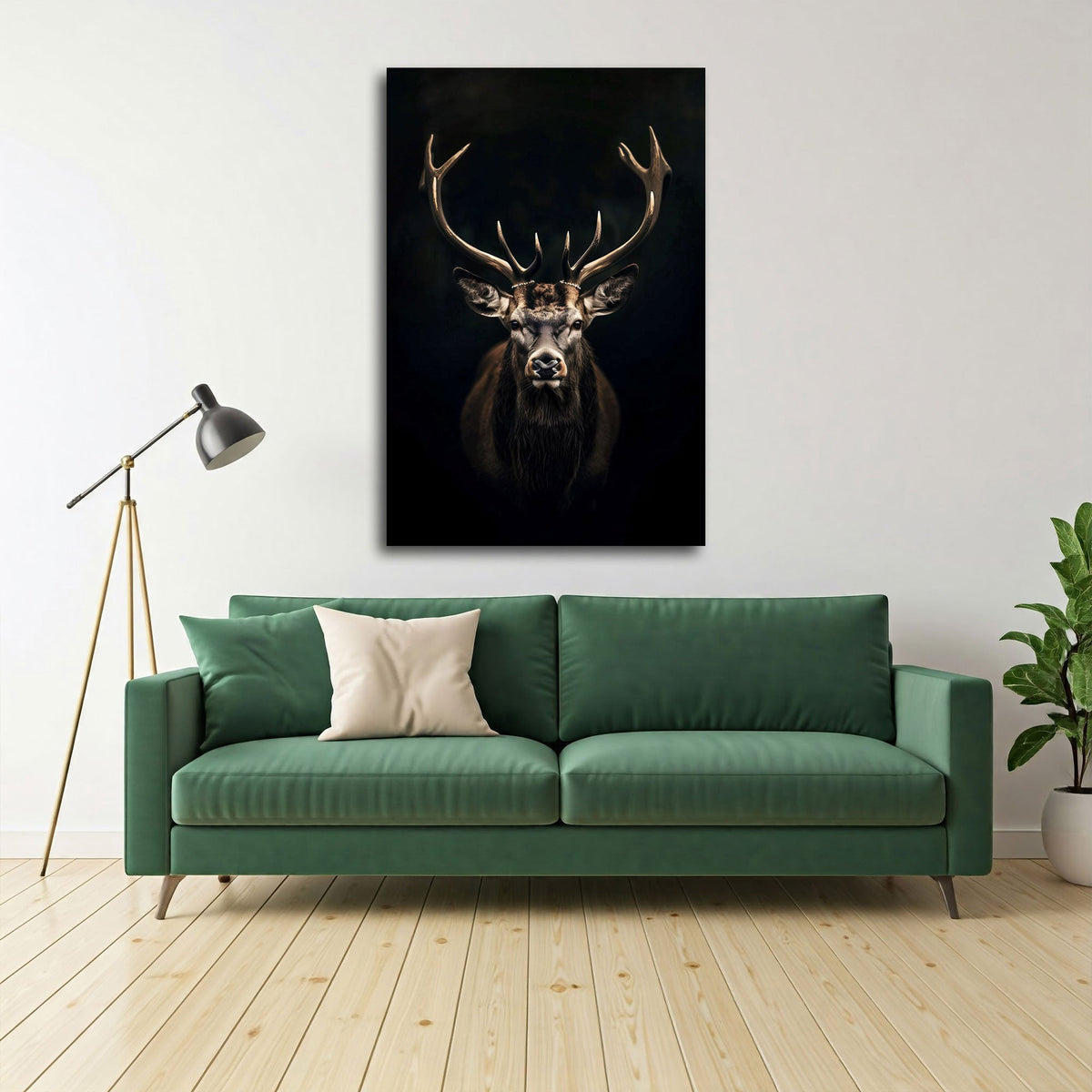 Quadro cervo elegante ambientato