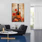 Chitarra con fiori e pentagramma romantico quadro