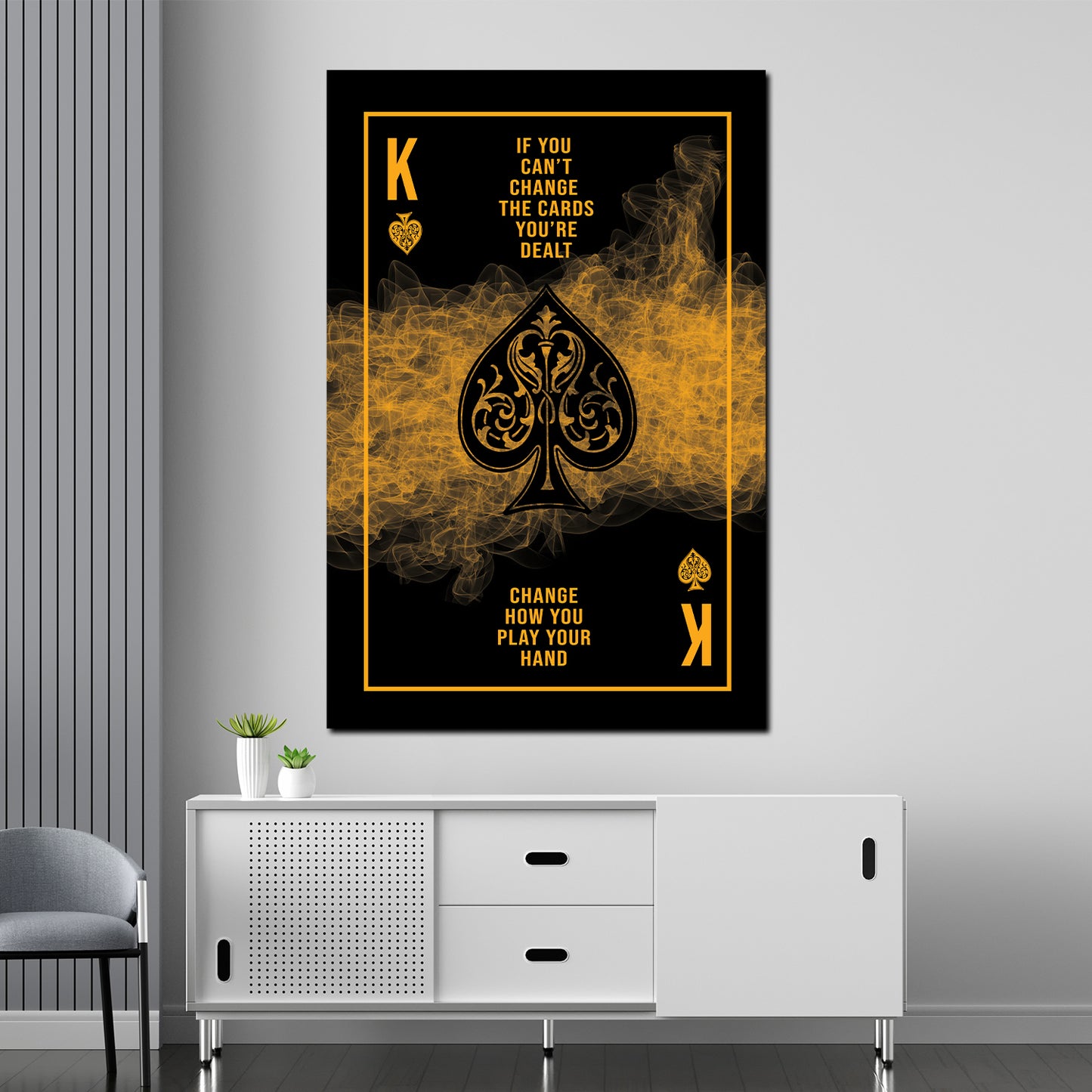 Citazione poker motivazione change how you play your hand quadro