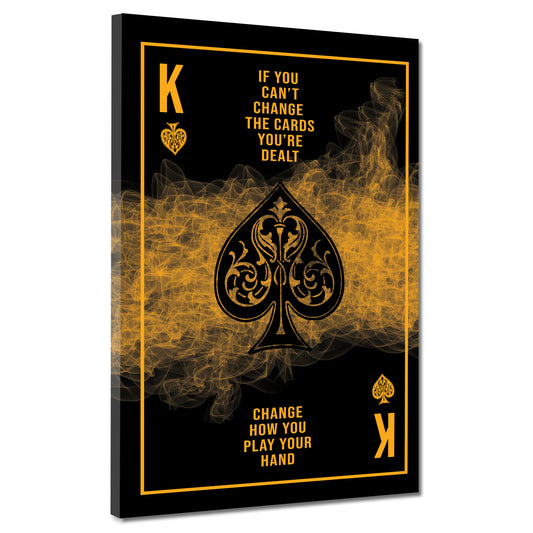 Citazione poker motivazione change how you play your hand quadro