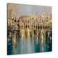 Città orientale oro astratta di elegante fattura quadro
