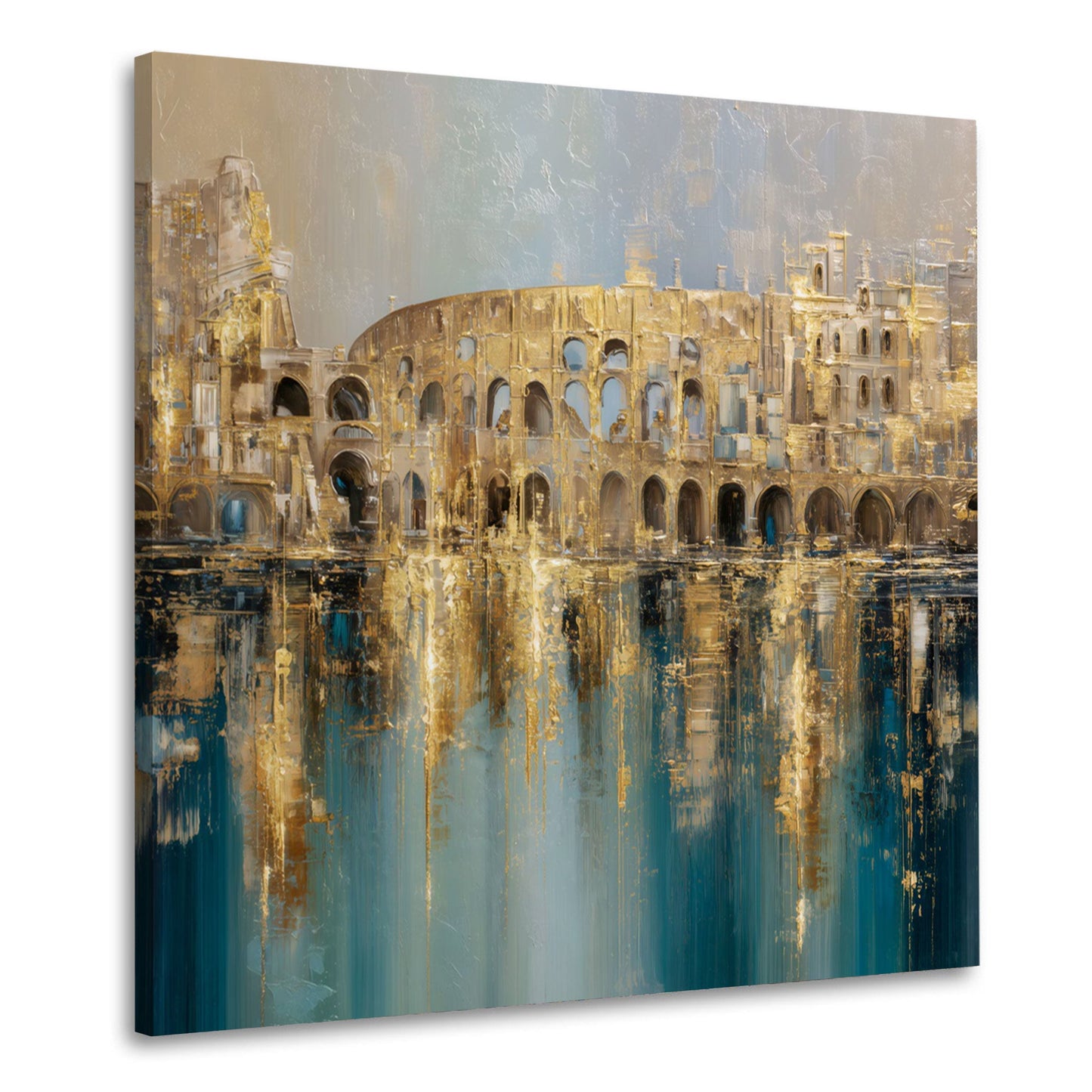 Città orientale oro astratta di elegante fattura quadro