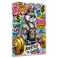 Coniglio comic muscoloso Addicted to Gains Fitness Pop Art quadro