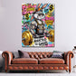 Quadro coniglio muscoloso Fitness Pop Art in camera
