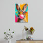 Coniglio con occhiali e gomma da masticare in stile Pop Art quadro
