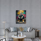Quadro coniglio streetwear ambientato