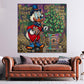Papero ricco albero dei soldi Fortune Favors Bold Pop Art quadro