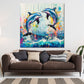 Delfini pop art colorati oceano quadro