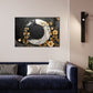 Design moderno con fiori dorati e marmo elegante quadro