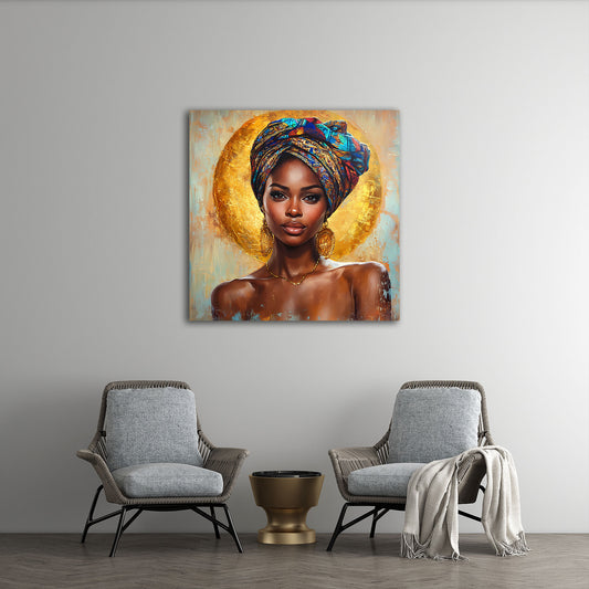 Donna africana ritratto elegante tradizionale quadro