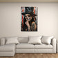 Donna Catrina con cappello teschio e tatuaggi Street Art quadro