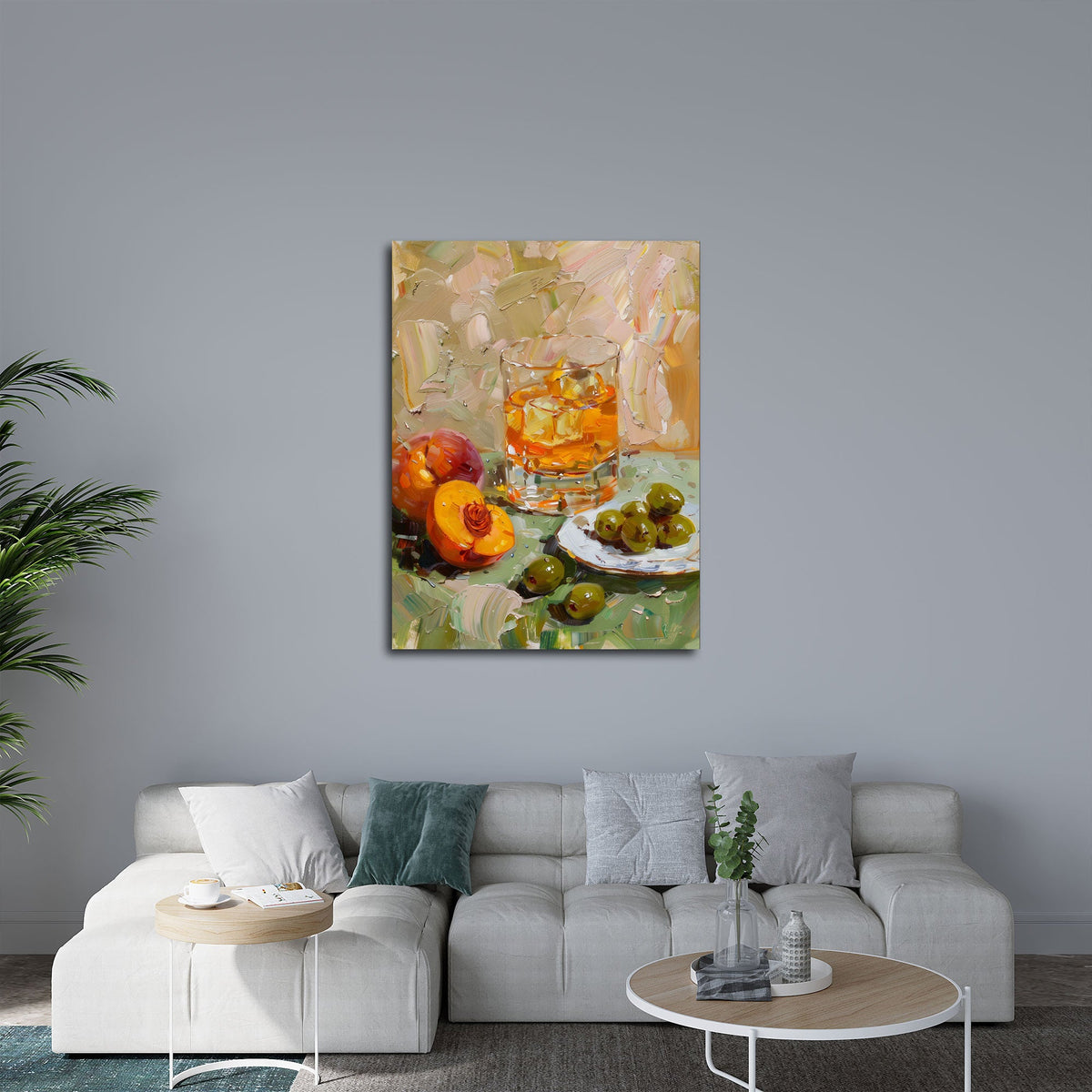 Quadro drink natura morta in soggiorno