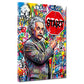 Einstein con cartello Start motivazione Pop Art Graffiti quadro