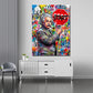 Quadro motivazionale Einstein Graffiti appeso alla parete