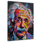 Einstein in collage colorato stile pop art quadro