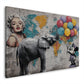 Elefante con palloncini, Marilyn e topolina Street Art quadro