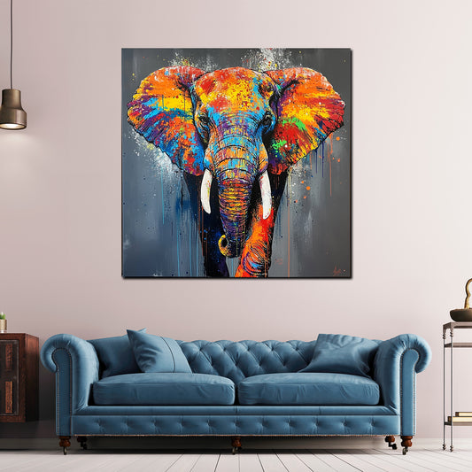 Elefante Pop Art colorato ritratto animale quadro