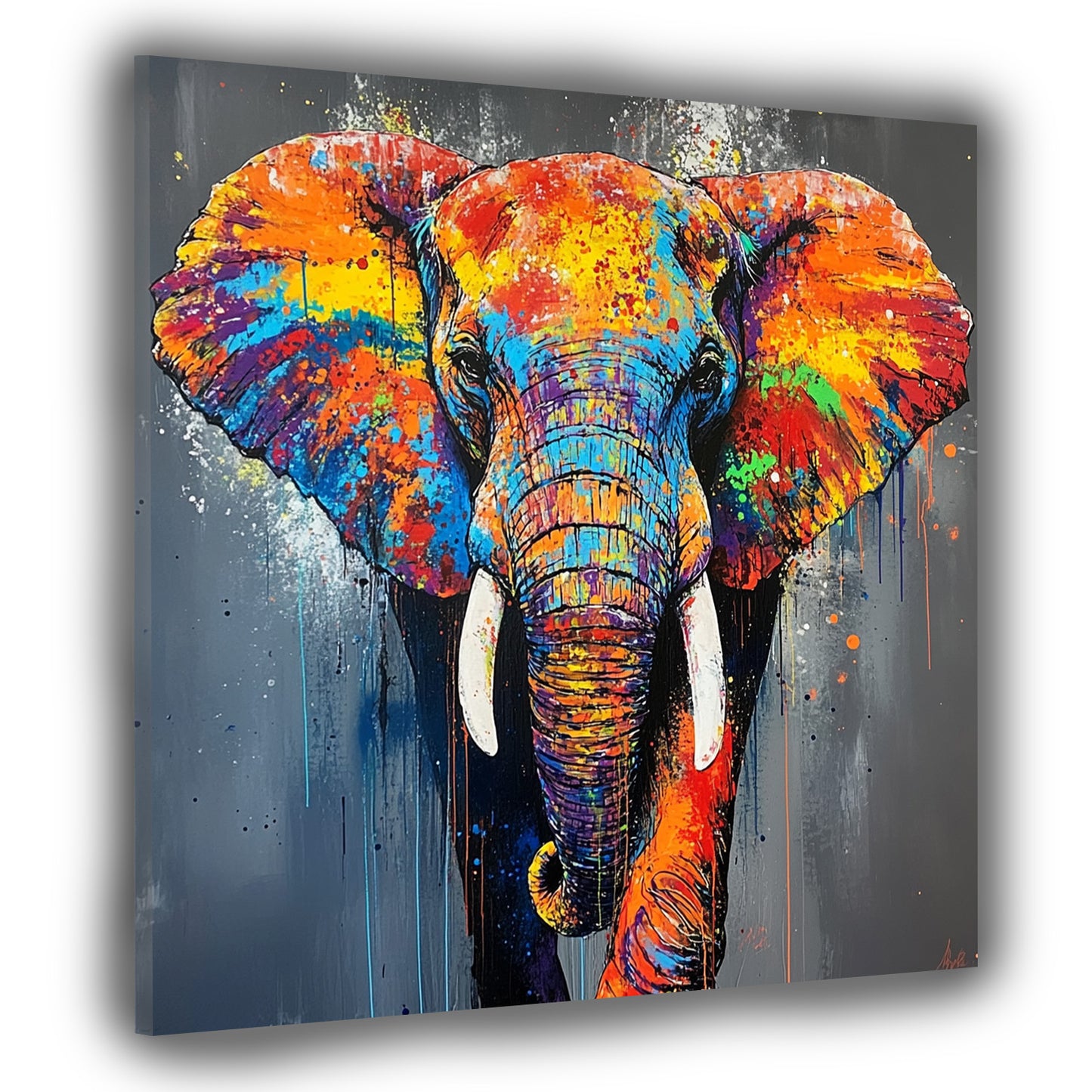 Elefante Pop Art colorato ritratto animale quadro