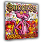 Felino rosa comic Success Around the Corner Pop Art Graffiti quadro
