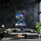 Figura di topo colorata in stile graffiti decorativo quadro