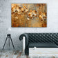 Fiori dorati caldi eleganti con colori brillanti quadro