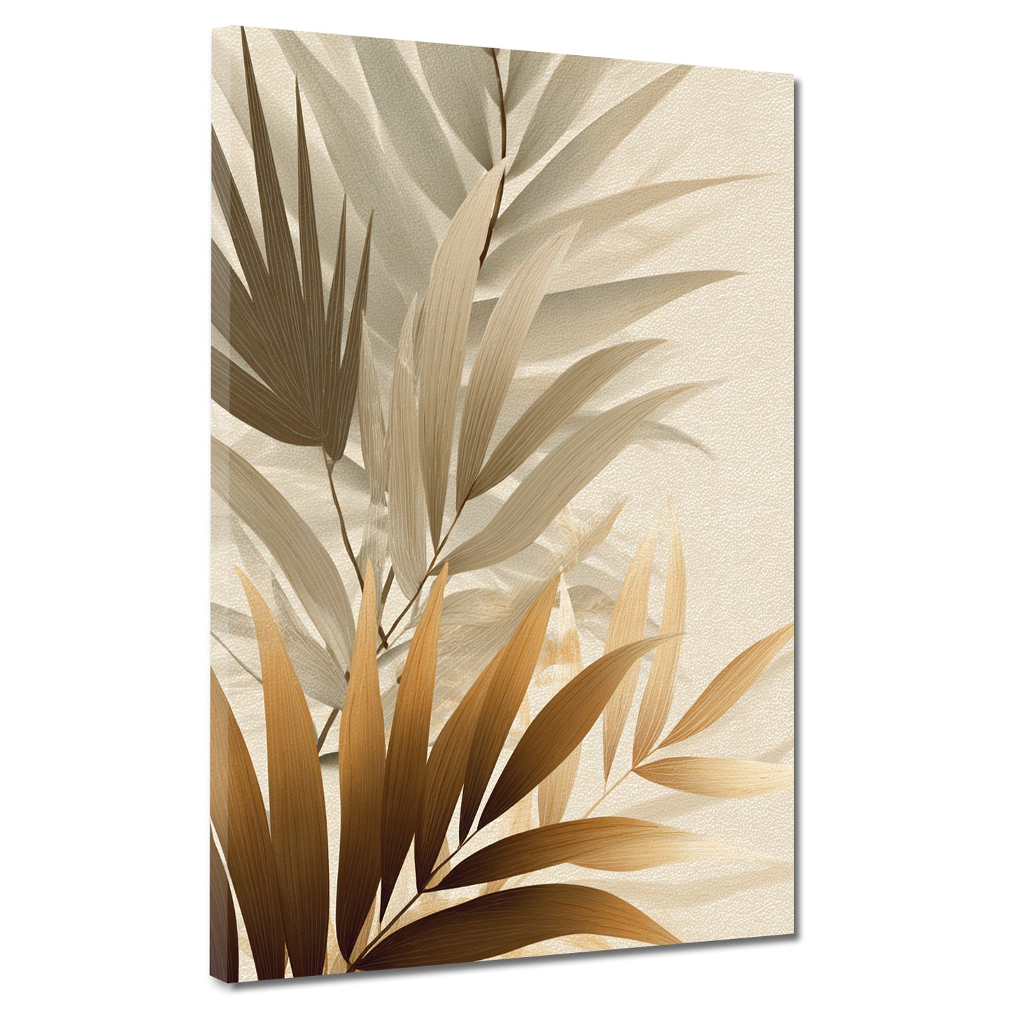 Foglie tropicali arte botanica astratta colori neutri quadro