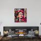 Frida icona leggenda con corona di fiori Pop Art quadro