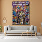 Quadro Pop Art gatto e topo Count Your Money appeso alla parete