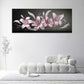 Gigli rosa fiori effetto 3D sfondo scuro elegante quadro