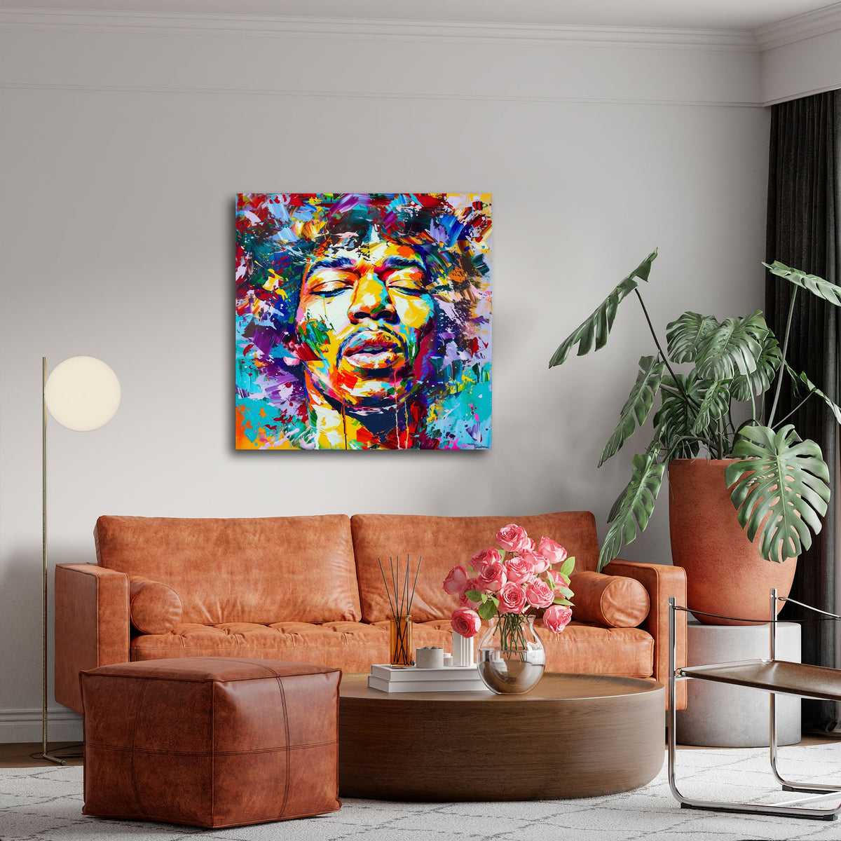 Quadro Hendrix espressivo ambientato