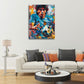 Icona del calcio argentino Maradona con pallone graffiti quadro