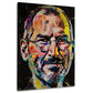 Il visionario Jobs in collage di carta colorato quadro
